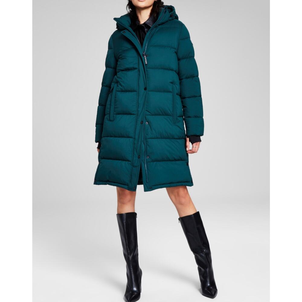 BCBGeneration Women's Plus Size Hooded Puffer
Coat Jacket Emerald Green XXL